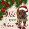 Поздравление с наступающим Новый Годом 2022 тигра.