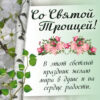 С Троицей, желаю мира в душе и на сердце радости.