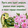 Прикольная картинка с весёлой черепашкой на день.