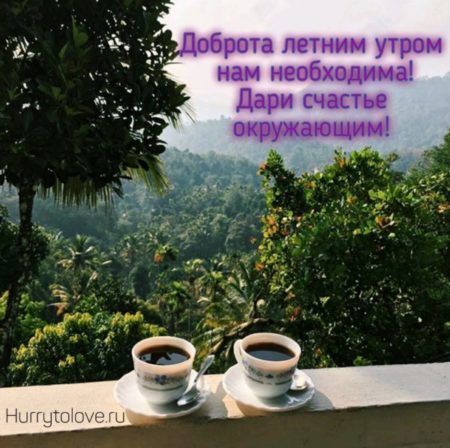 С добрым утром летние картинки с кофе: красивые открытки с надписями