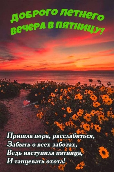 Летние картинки с пожеланиями спокойной ночи пятницы