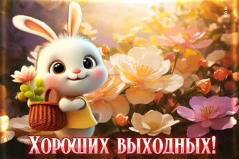 Симпатичная открытка хороших выходных