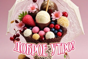 Элегантная открытка доброе утро