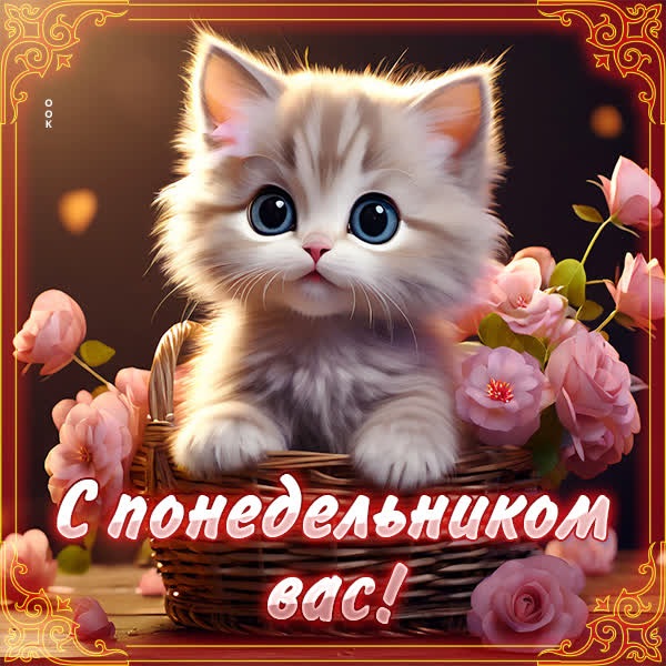 Миловидная открытка с понедельником вас