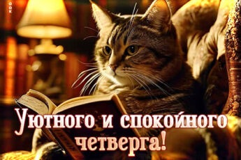 Светлая открытка уютного и спокойного четверга