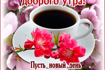 Яркая открытка пусть новый день начинается легко