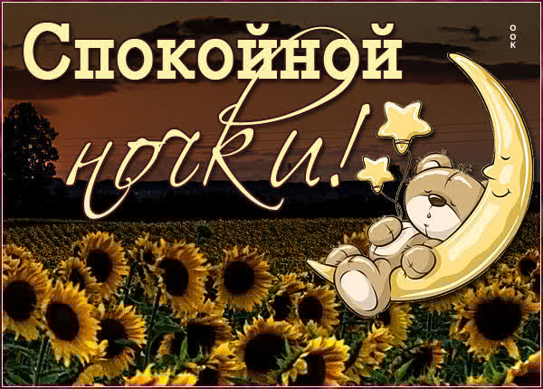 Расслабляющая открытка спокойной ночки