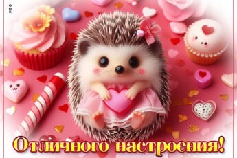 Радостная открытка отличного настроения