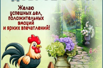 Трогательная открытка доброе туро