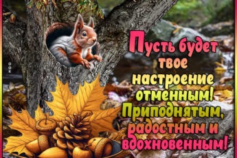 Ободряющая открытка пусть будет твое настроение отменным