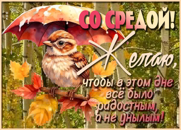 Радостная картинка со средой