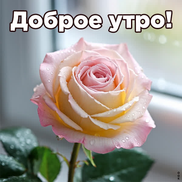 Яркая открытка доброе утро