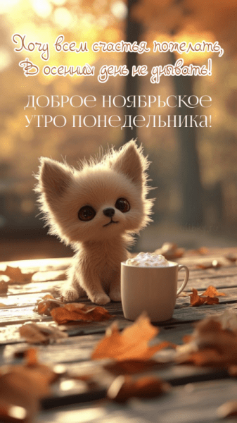 Картинки - Доброе ноябрьское утро понедельника (50 ФОТО)