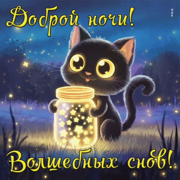 Приятная и расслабляющая открытка Спокойной ночи