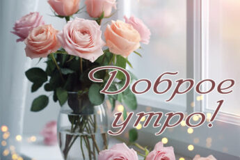 Рассветная открытка доброе утро