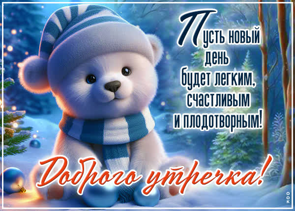 Холодное, но доброе утро открытка