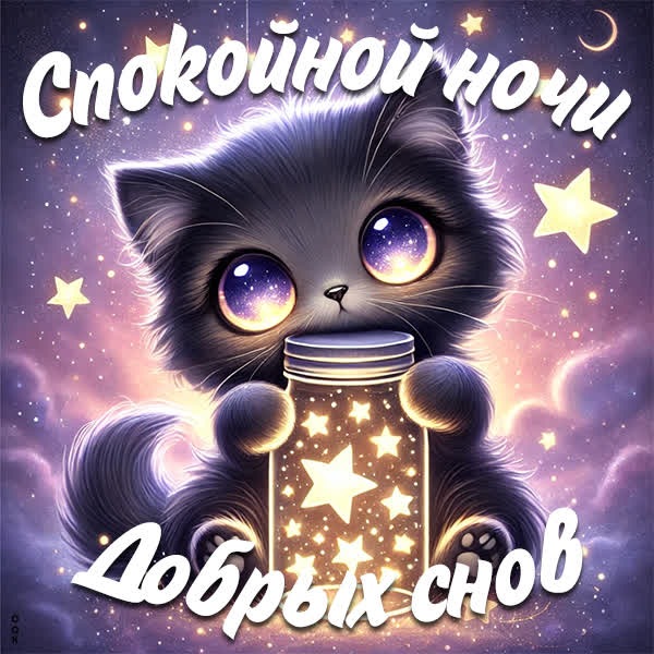 Сказочная открытка с пожеланиями добрых снов