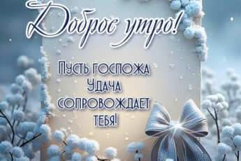 Снежные краски открытка для хорошего утра