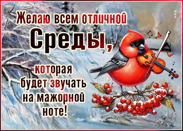 Желаю всем отличной среды, которая будет звучать на мажорной ноте