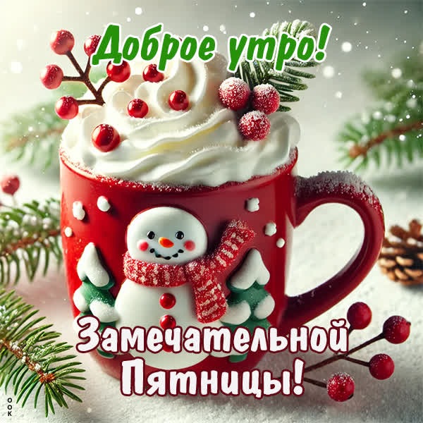 Зимняя открытка для хорошего пятничного настроения