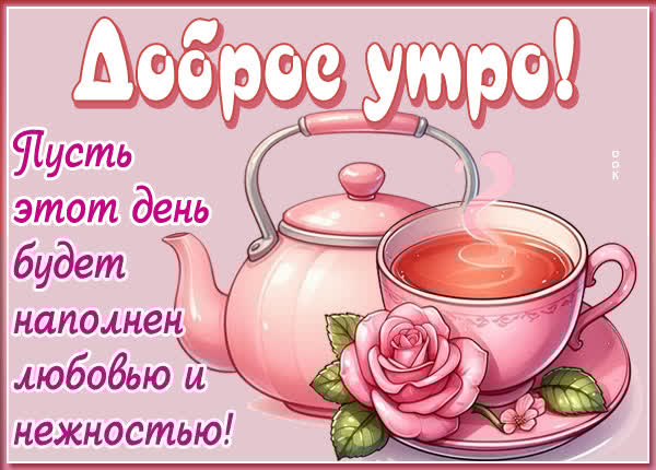 Картинка Доброе утро, пусть день начнётся с улыбки