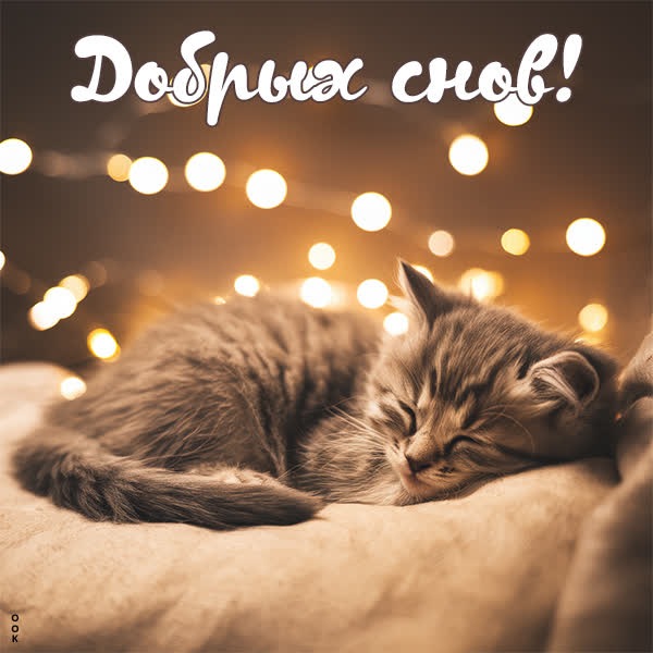 Тёплая открытка Спокойной ночи