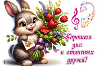 Открытка Хорошего дня, с теплотой и благополучием в каждом шаге