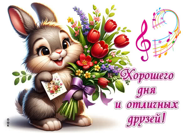 Открытка Хорошего дня, с теплотой и благополучием в каждом шаге