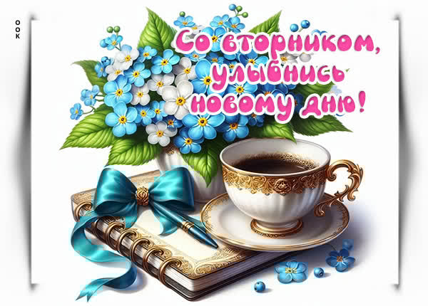 Открытка Пусть второй день недели будет удачным!