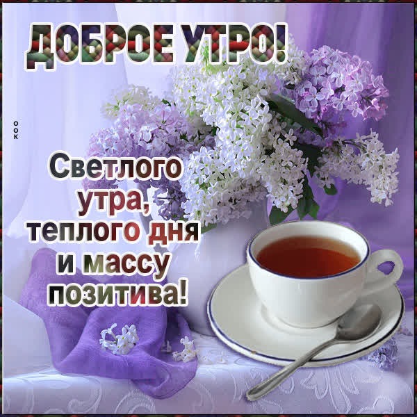 Приятная открытка с пожеланием доброго утра