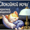 Картинка Спокойной ночи с нежностью и покоем